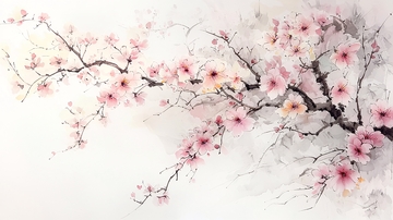 水墨樱花