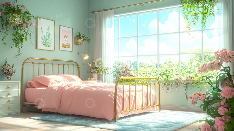 高清大图下载【趣麦麦图】清新ins风卧室