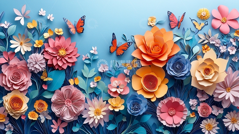 高清大图下载【趣麦麦图】纸艺花卉23