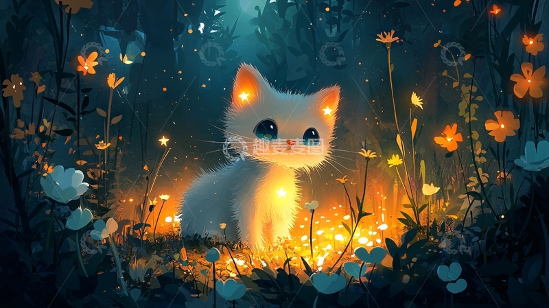 高清大图下载【趣麦麦图】森林小猫