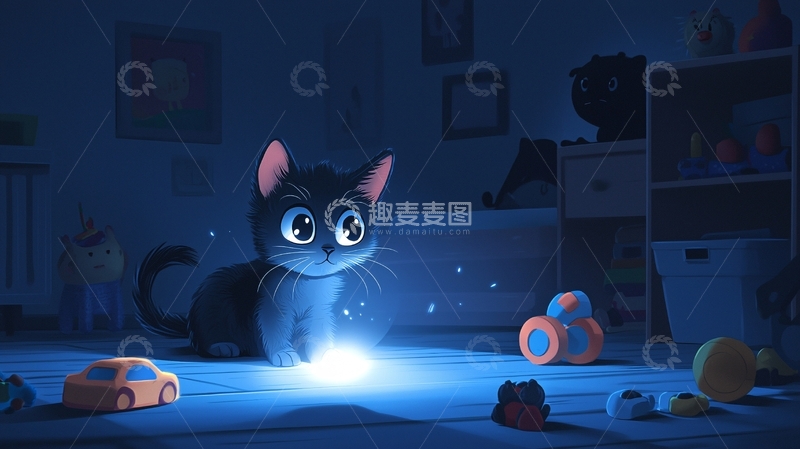 高清大图下载【趣麦麦图】黑猫