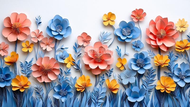 高清大图下载【趣麦麦图】纸艺花朵