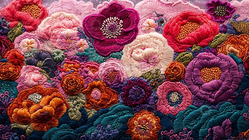 高清大图下载【趣麦麦图】-钩针编织的花朵