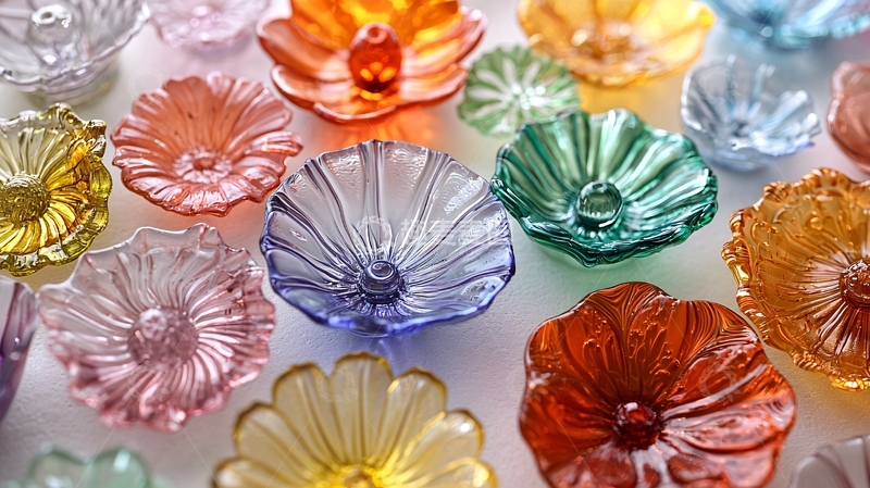 高清大图下载【趣麦麦图】彩色玻璃花朵