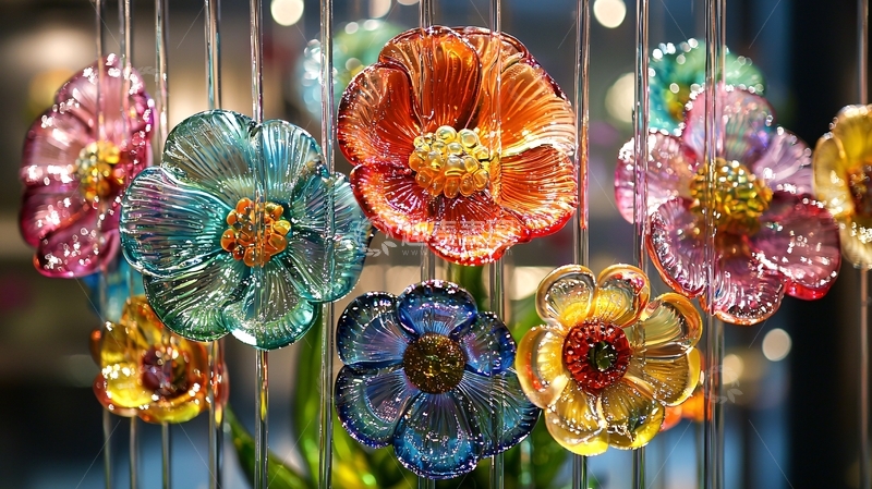 高清大图下载【趣麦麦图】彩色玻璃花