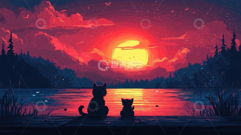 高清大图下载【趣麦麦图】日落