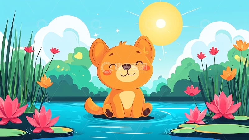 高清大图下载【趣麦麦图】卡通小狗