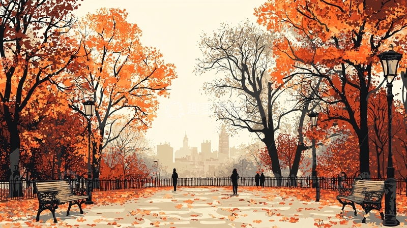 高清大图下载【趣麦麦图】秋日公园景色