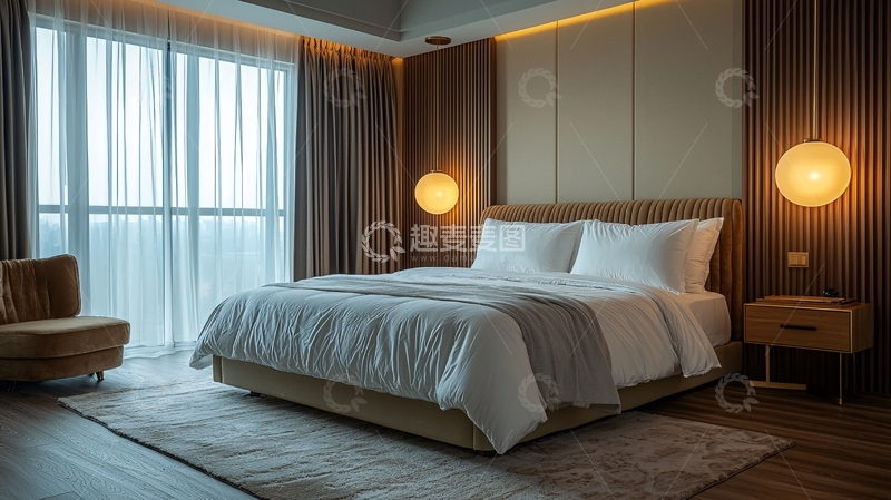 高清大图下载【趣麦麦图】现代简约卧室111