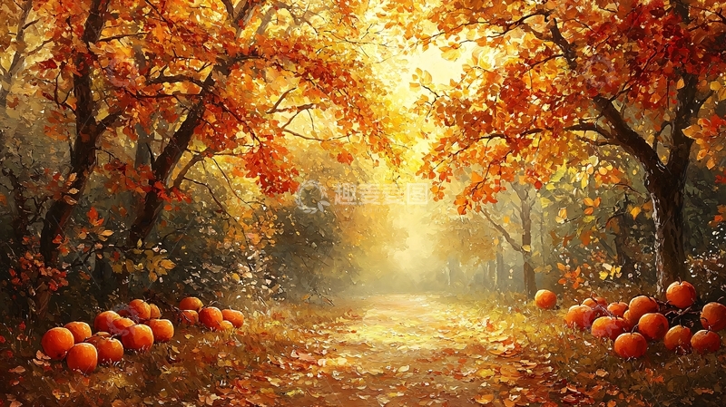 高清大图下载【趣麦麦图】秋日森林小路