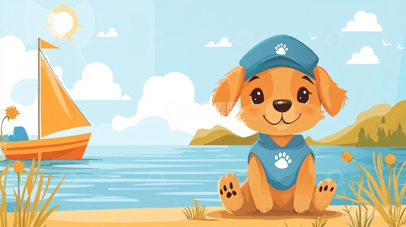 高清大图下载【趣麦麦图】卡通狗狗