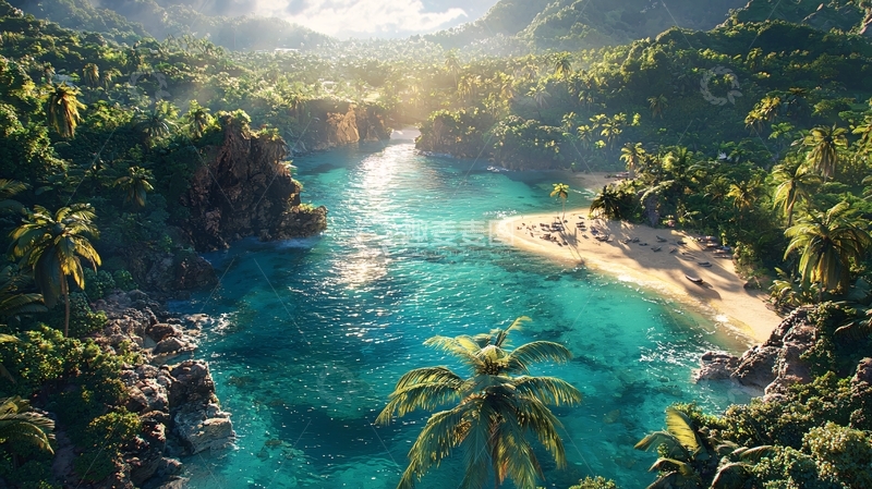 高清大图下载【趣麦麦图】热带天堂海滩