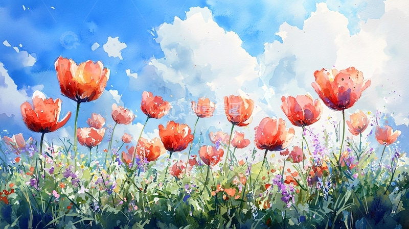 高清大图下载【趣麦麦图】水彩画