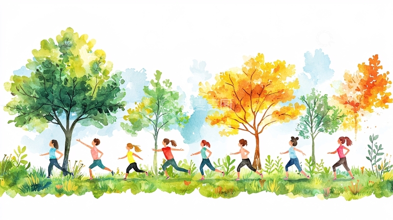 高清大图下载【趣麦麦图】公园晨练