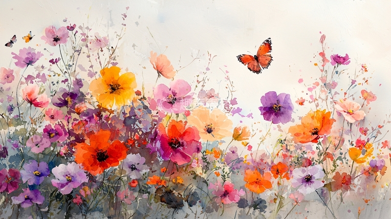 高清大图下载【趣麦麦图】水彩花卉68