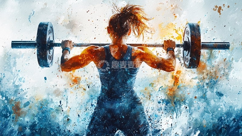 高清大图下载【趣麦麦图】力量举