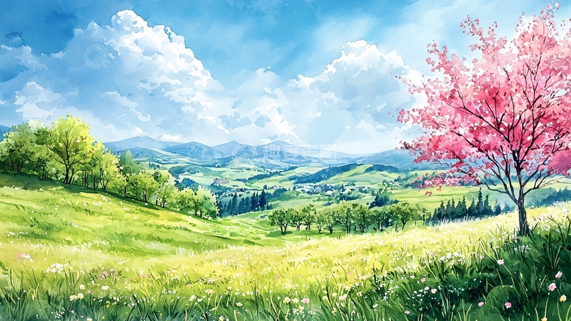 高清大图下载【趣麦麦图】春日田园风光5
