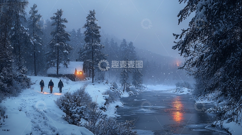 高清大图下载【趣麦麦图】冬季雪景