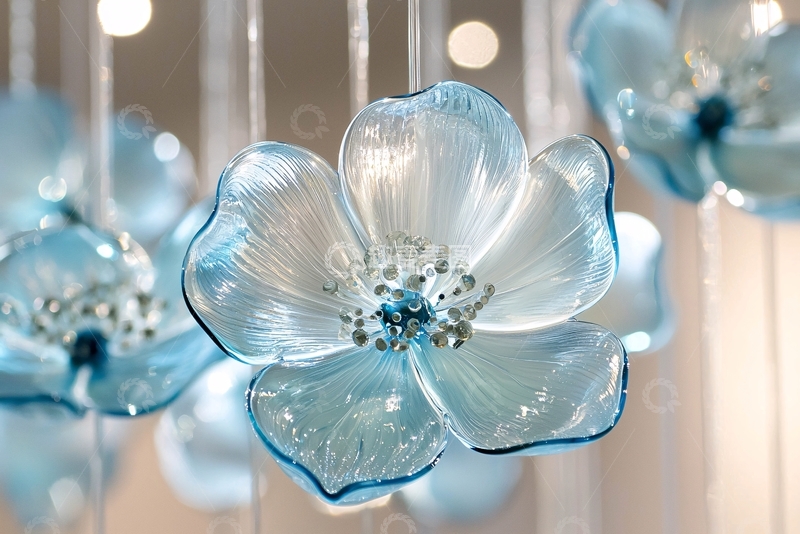 高清大图下载【趣麦麦图】透明玻璃花