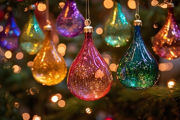 多彩圣诞树挂饰