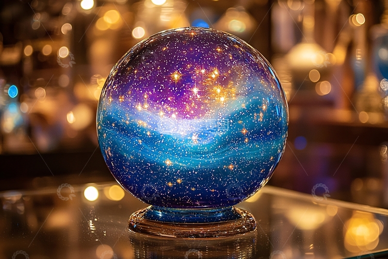 高清大图下载【趣麦麦图】宇宙星空玻璃球