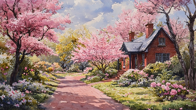 高清大图下载【趣麦麦图】春日乡间小路