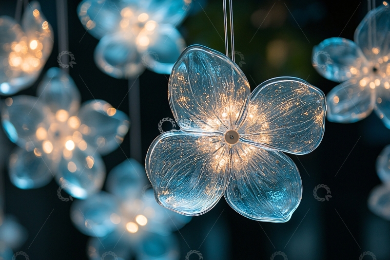 高清大图下载【趣麦麦图】透明花朵灯饰