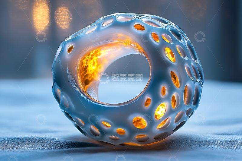 高清大图下载【趣麦麦图】发光多孔球体