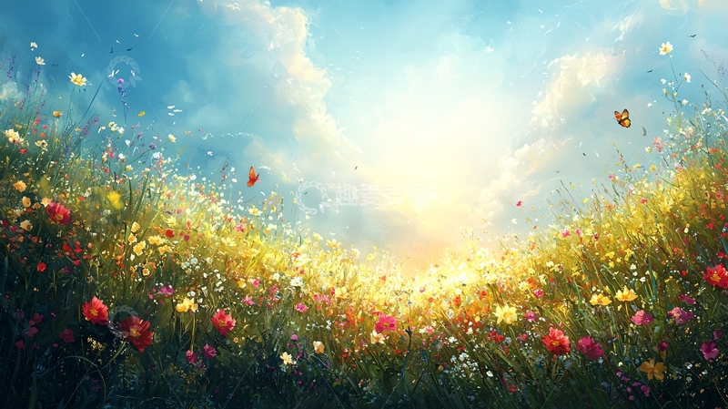高清大图下载【趣麦麦图】阳光花海