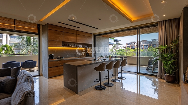 高清大图下载【趣麦麦图】现代简约公寓客厅