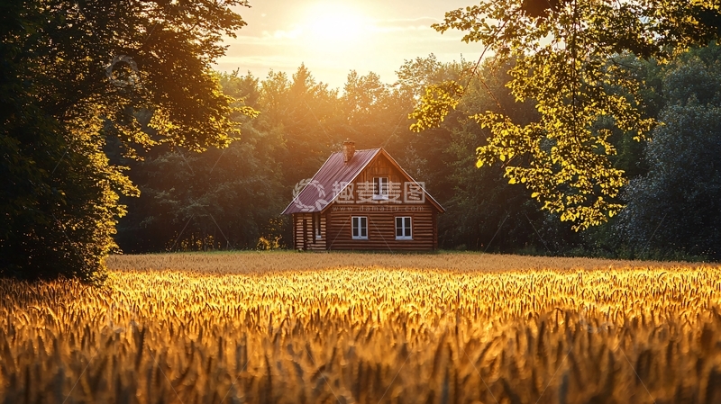 高清大图下载【趣麦麦图】田园风光小屋