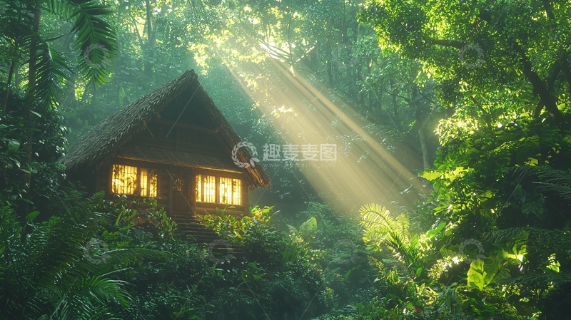 高清大图下载【趣麦麦图】森林小屋