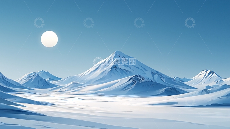 高清大图下载【趣麦麦图】极地冰川雪山风景