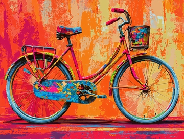 多彩复古自行车