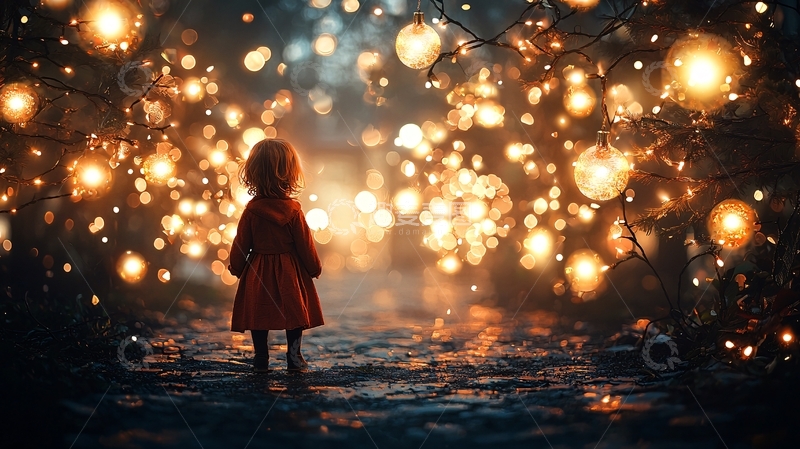 高清大图下载【趣麦麦图】梦幻森林女孩