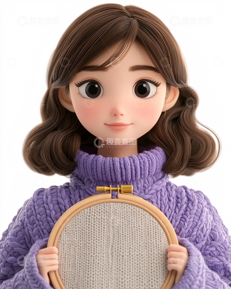 高清大图下载【趣麦麦图】卡通女孩166