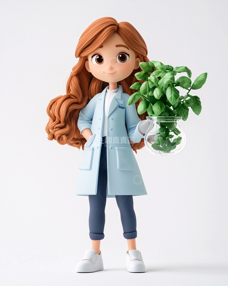 高清大图下载【趣麦麦图】卡通女生