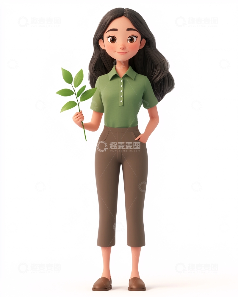 高清大图下载【趣麦麦图】卡通女孩175