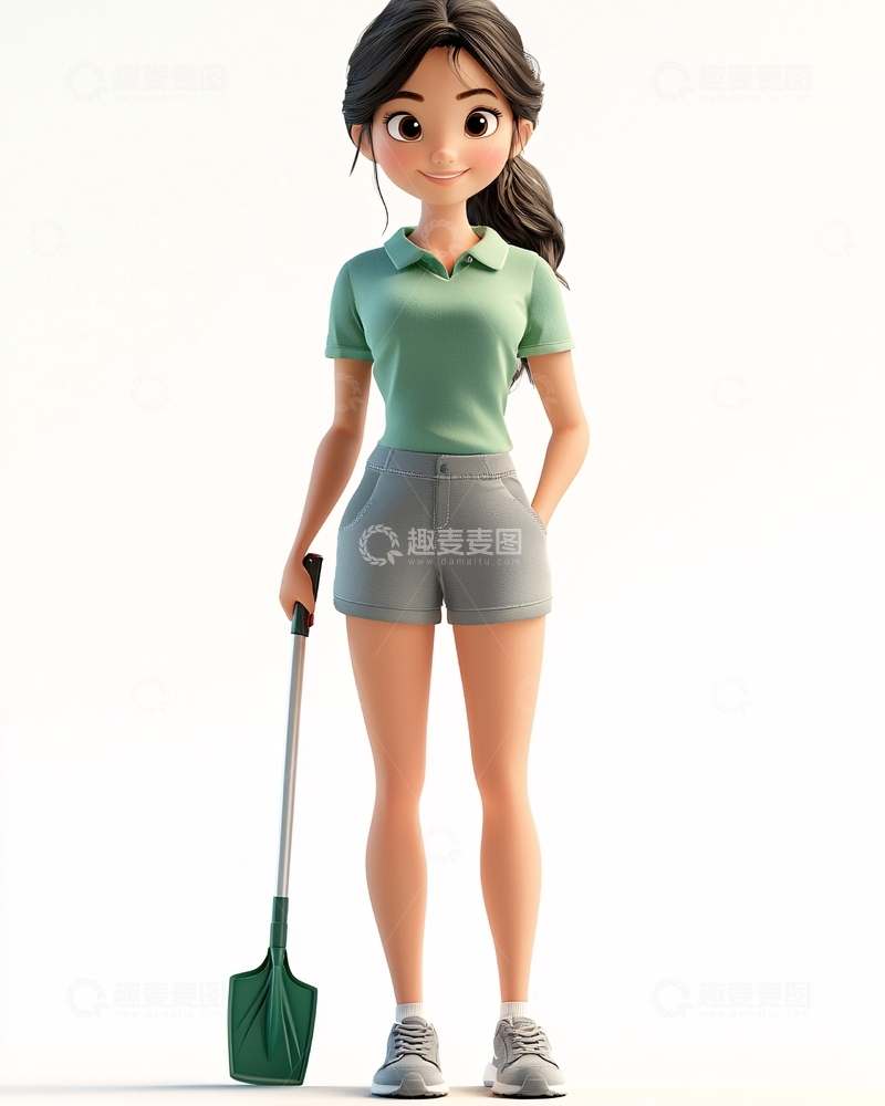 高清大图下载【趣麦麦图】卡通女孩173