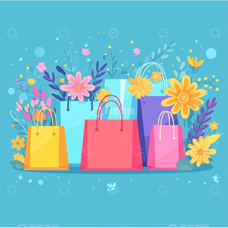 高清大图下载【趣麦麦图】购物袋
