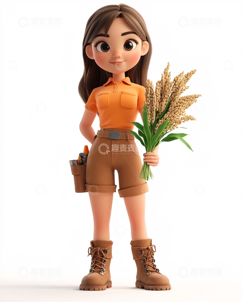 高清大图下载【趣麦麦图】卡通女孩172