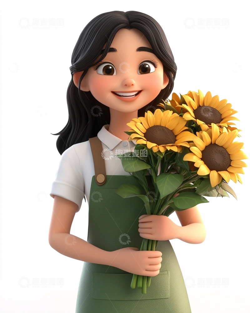 高清大图下载【趣麦麦图】卡通女孩186