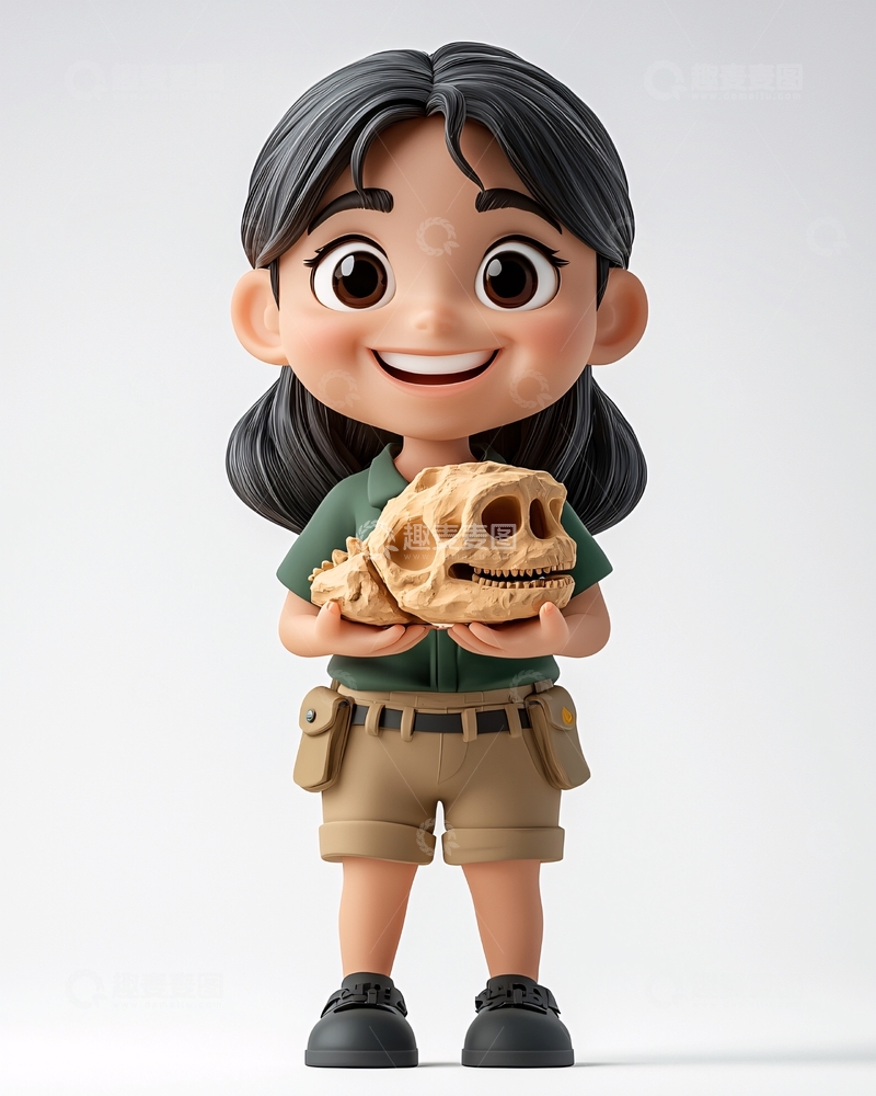 高清大图下载【趣麦麦图】可爱卡通女孩