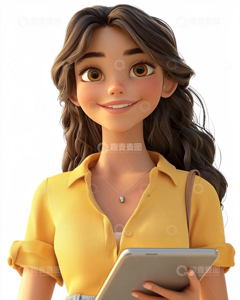 高清大图下载【趣麦麦图】卡通女孩193