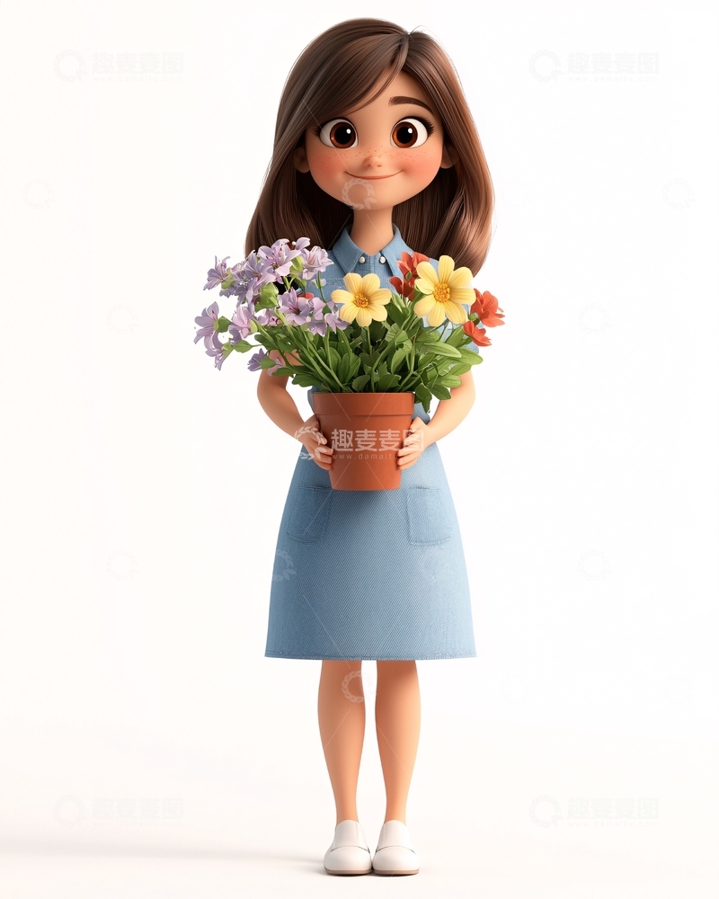 高清大图下载【趣麦麦图】卡通女孩183