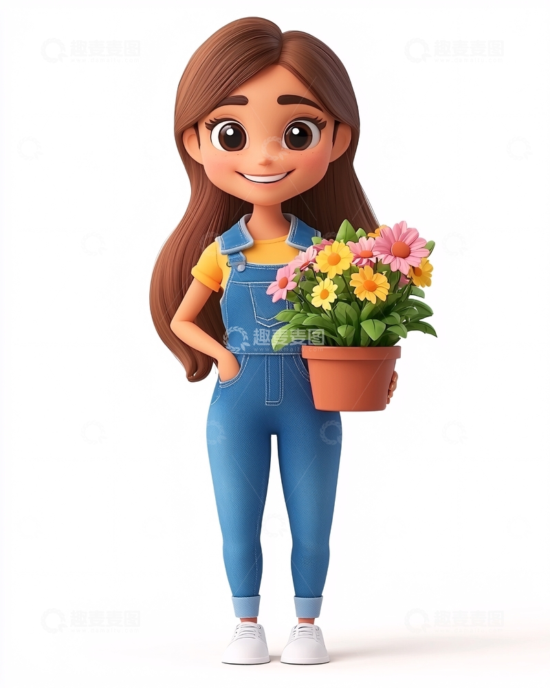 高清大图下载【趣麦麦图】卡通女孩185