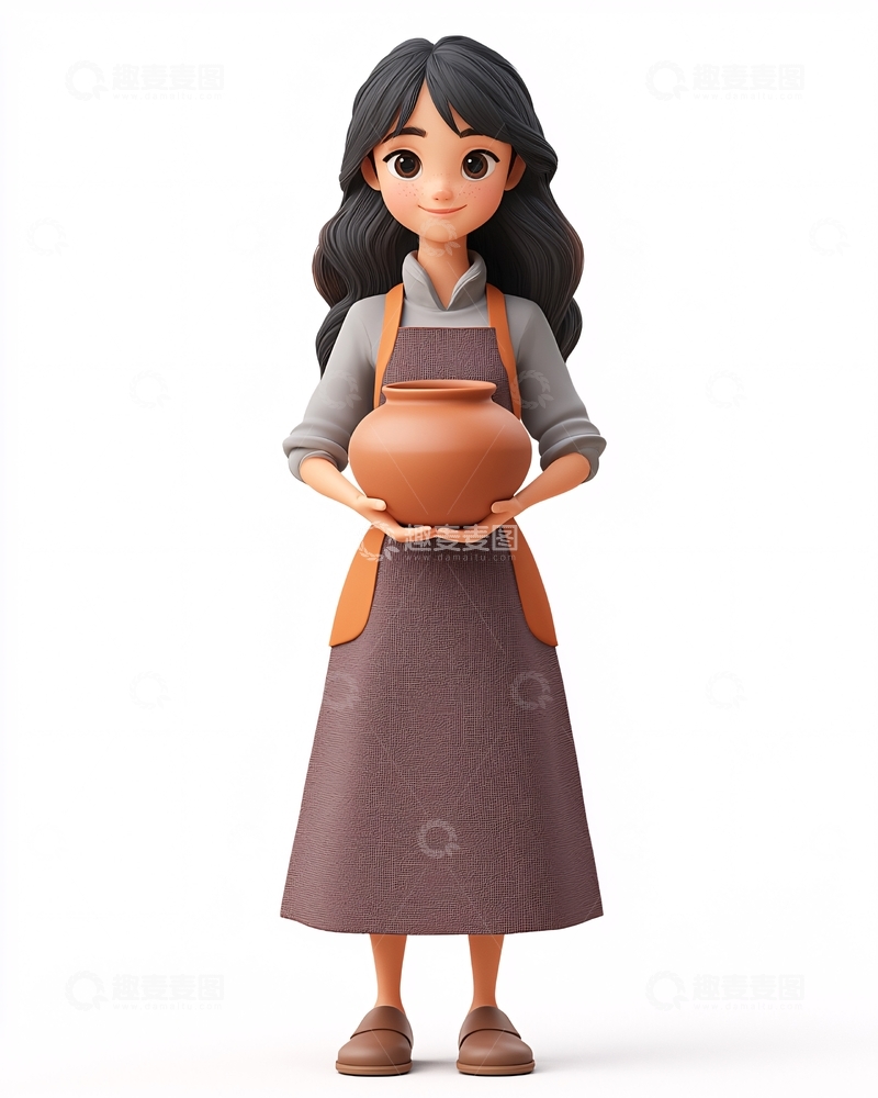 高清大图下载【趣麦麦图】卡通女孩206