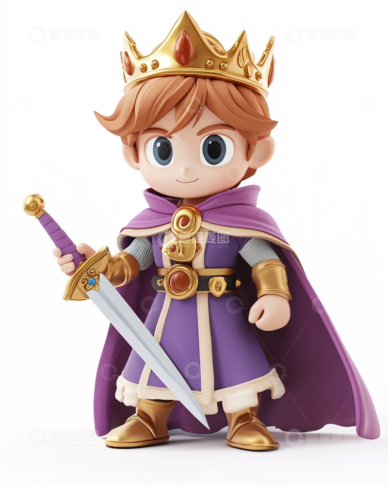 高清大图下载【趣麦麦图】可爱卡通国王人偶