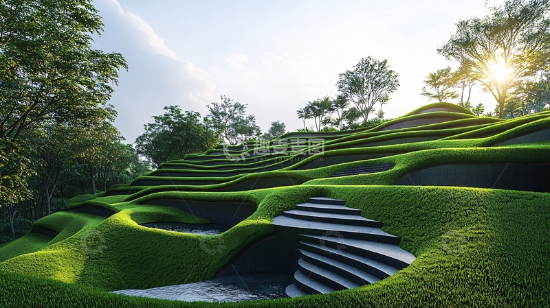 高清大图下载【趣麦麦图】绿色山丘