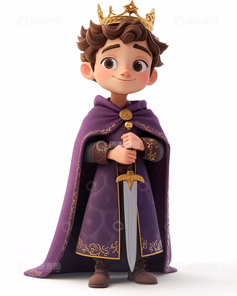 高清大图下载【趣麦麦图】卡通小国王